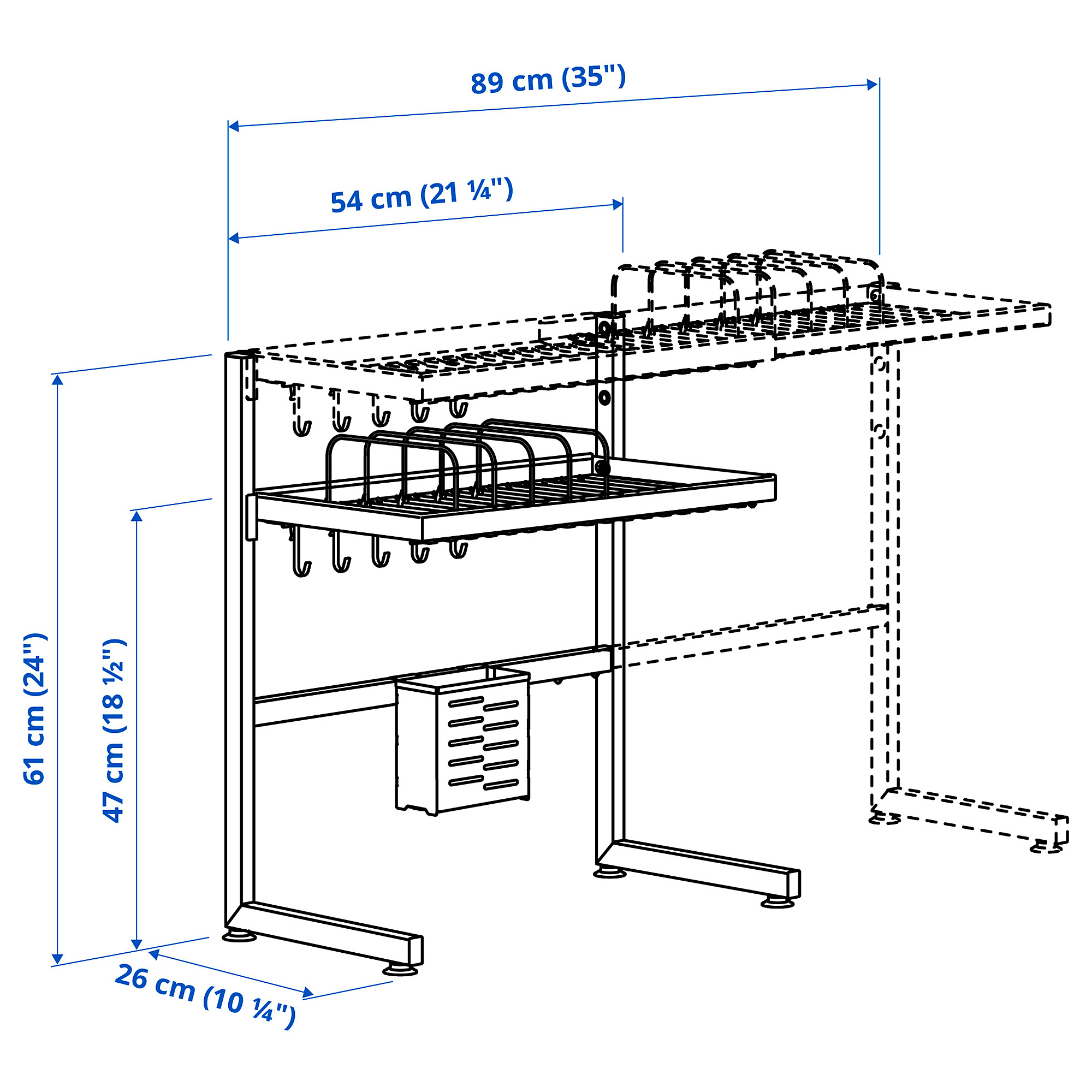 SKYGGFISK dish drainer