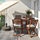ÄPPLARÖ - table+4 folding chairs, outdoor, brown stained/Kuddarna grey | IKEA Taiwan Online - PE768171_S1