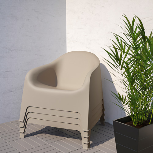 SKARPÖ - 戶外扶手椅, 深米色 | IKEA 線上購物 - PE768185_S4