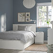 MALM bed frame, high, w 2 storage boxes