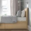 MALM bed frame, high, w 2 storage boxes