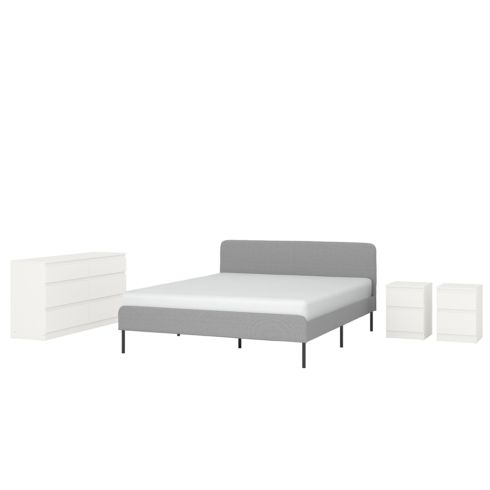 SLATTUM/KULLEN bedroom furniture, set of 4