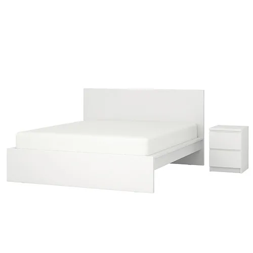 MALM - 臥室家具 2件組, 雙人床框, 白色 | IKEA 線上購物 - PE866459_S4