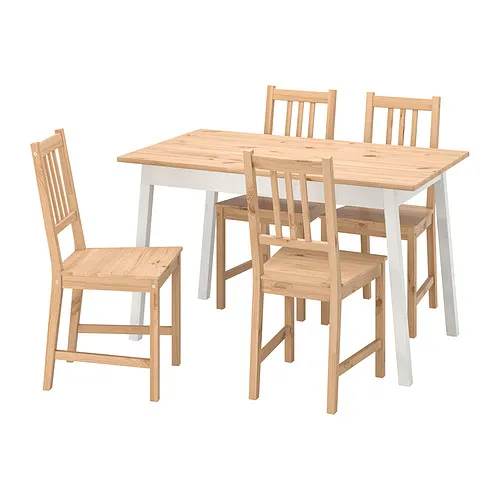 PINNTORP/PINNTORP - 餐桌附4張餐椅, 淺棕色 染白色/淺棕色, 125 公分 | IKEA 線上購物 - PE937493_S4