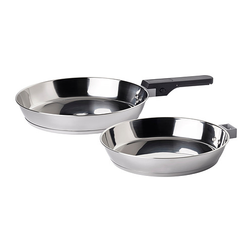 SLÄTROCKA cookware kit with detachable handle