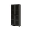 BRIMNES - glass-door cabinet, black, 80x190 cm | IKEA Taiwan Online - PE681617_S2 