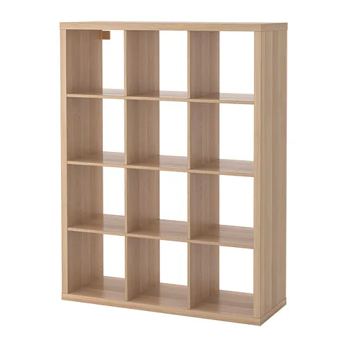 KALLAX - shelving unit, white stained oak effect, 112x147 cm | IKEA Taiwan Online - PE681622_S4