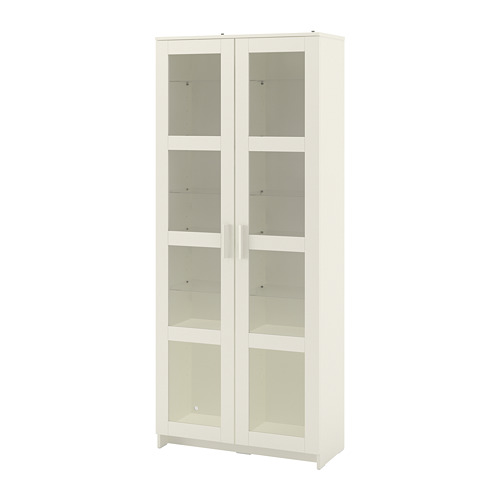 BRIMNES - 玻璃門櫃, 白色, 80x190 公分 | IKEA 線上購物 - PE681618_S4