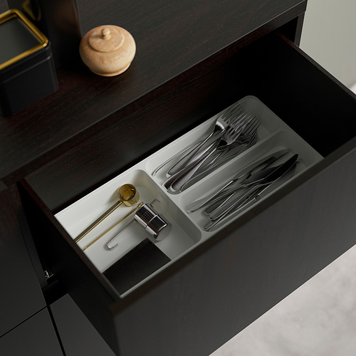 BESTÅ - storage combination w doors/drawers, black-brown Studsviken/Stubbarp/dark brown woven poplar | IKEA Taiwan Online - PE824477_S4