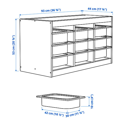 TROFAST storage combination with boxes