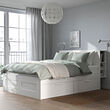 BRIMNES bed frame w storage and headboard