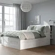 BRIMNES bed frame w storage and headboard