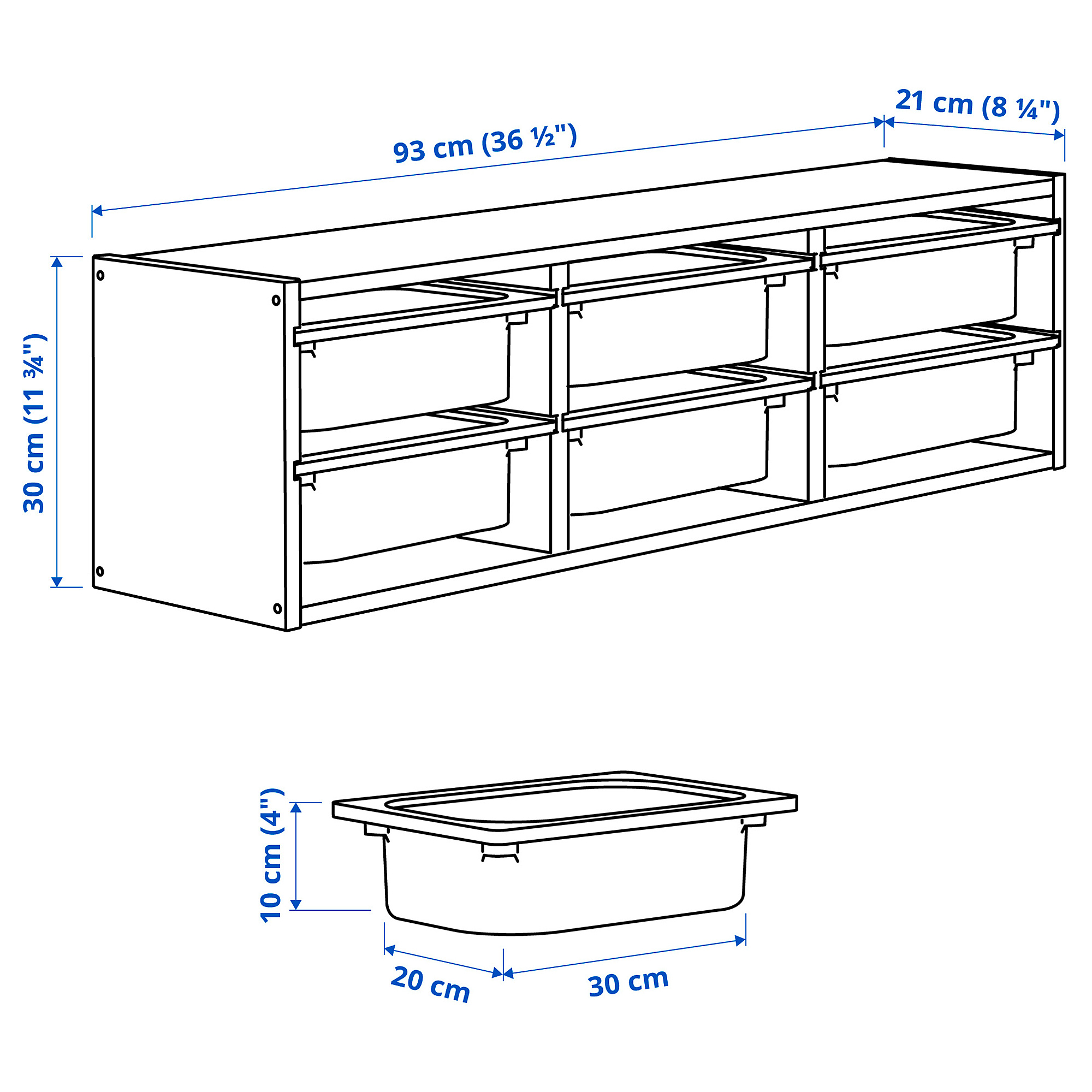 TROFAST wall storage