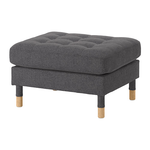 LANDSKRONA - footstool, Gunnared dark grey/wood, 65x44 cm | IKEA Taiwan Online - PE680129_S4