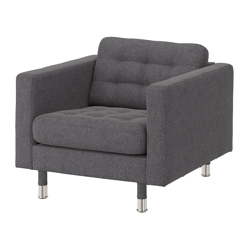 LANDSKRONA - 扶手椅, Gunnared 深灰色/金屬 | IKEA 線上購物 - PE680153_S4