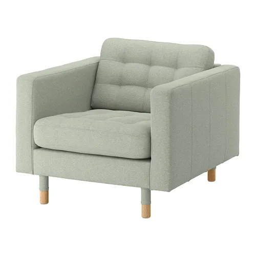 LANDSKRONA - 扶手椅，Gunnared 淺綠色/木頭 | IKEA 線上購物 - PE680160_S4
