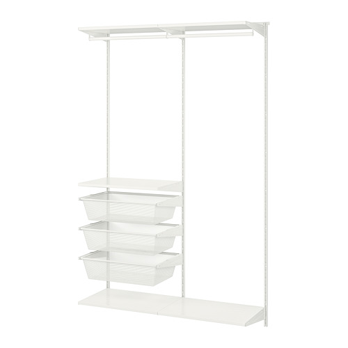 BOAXEL - wardrobe combination, white, 125x40x201 cm | IKEA Taiwan Online - PE770102_S4