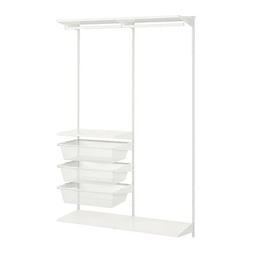 BOAXEL - 衣櫃/衣櫥組合, 白色, 125x40x201 公分 | IKEA 線上購物 - PE770102_S4