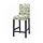 BERGMUND - bar stool with backrest, black/Fågelfors multicolour | IKEA Taiwan Online - PE824595_S1