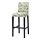 BERGMUND - bar stool with backrest, black/Fågelfors multicolour | IKEA Taiwan Online - PE824596_S1