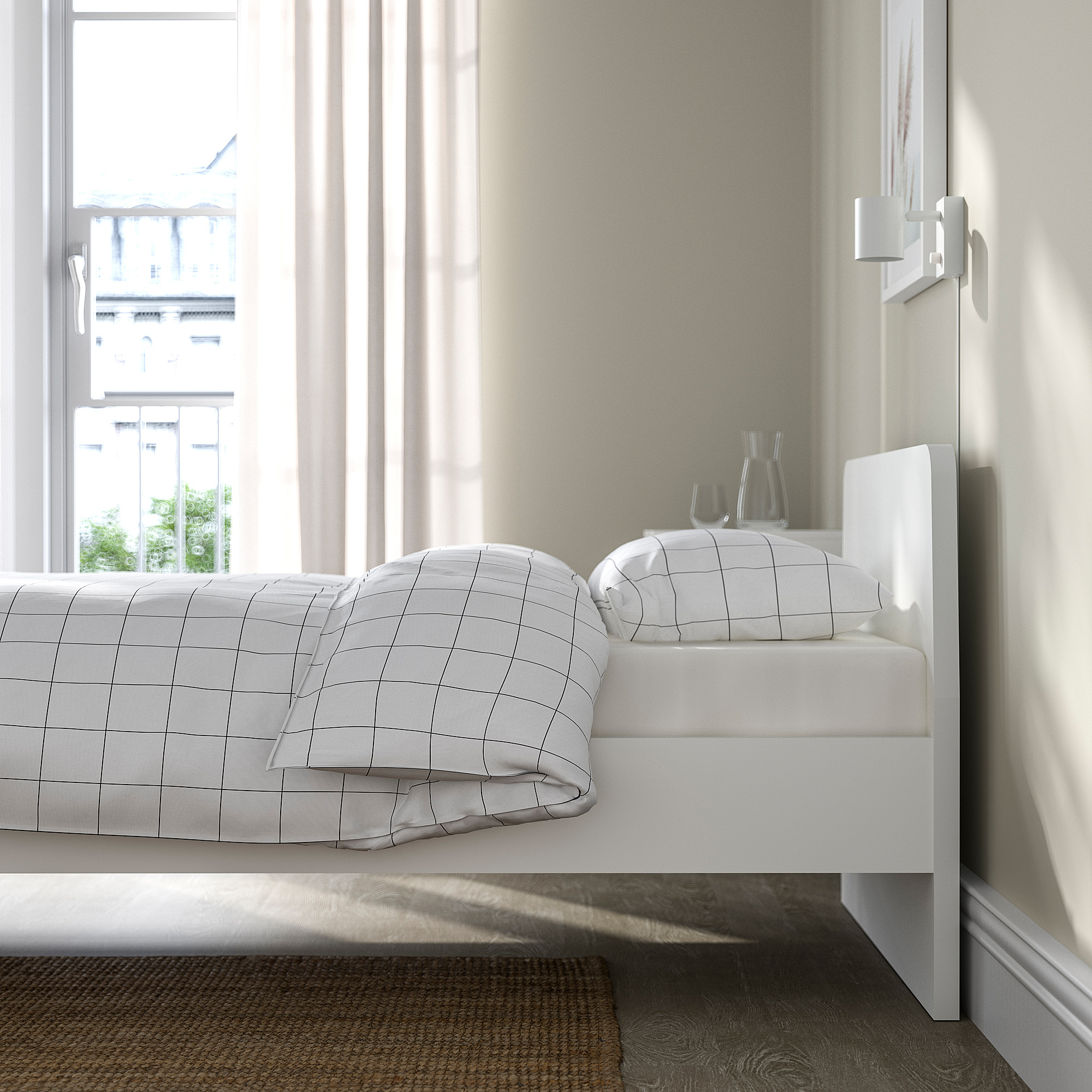 ASKVOLL bed with headboard