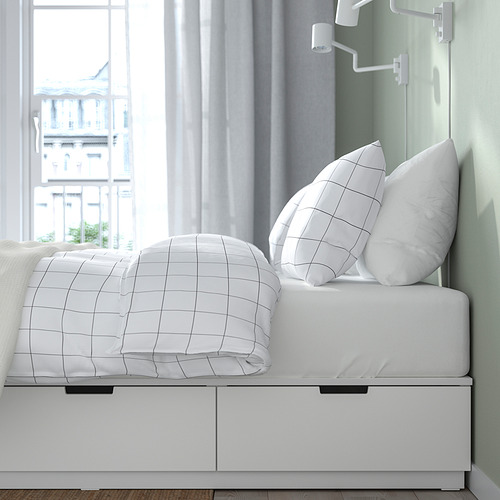 NORDLI bed frame with storage