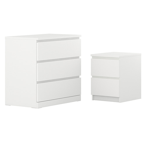 MALM - bedroom furniture, set of 2, white | IKEA Taiwan Online - PE866510_S4