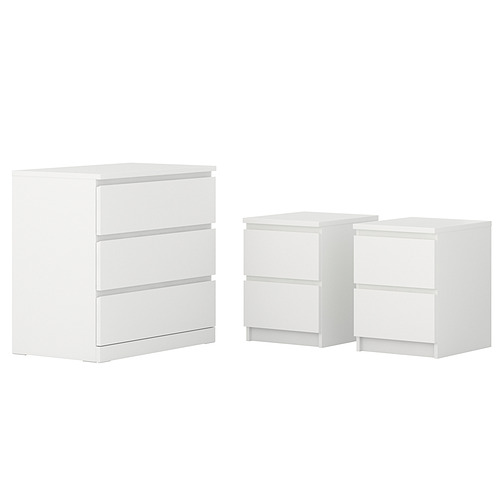 MALM bedroom furniture, set of 3