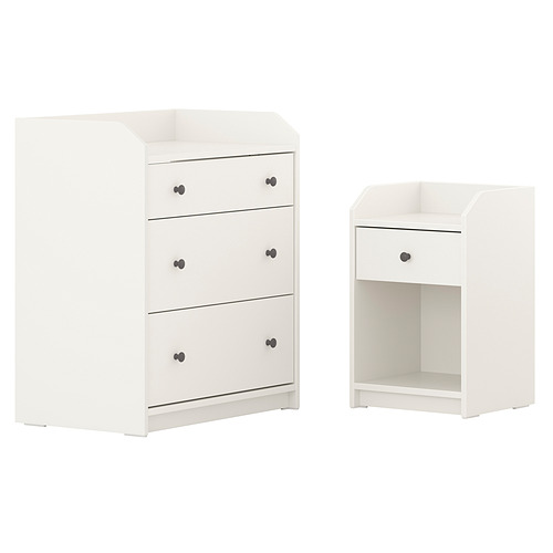 HAUGA - bedroom furniture, set of 2, white | IKEA Taiwan Online - PE866513_S4