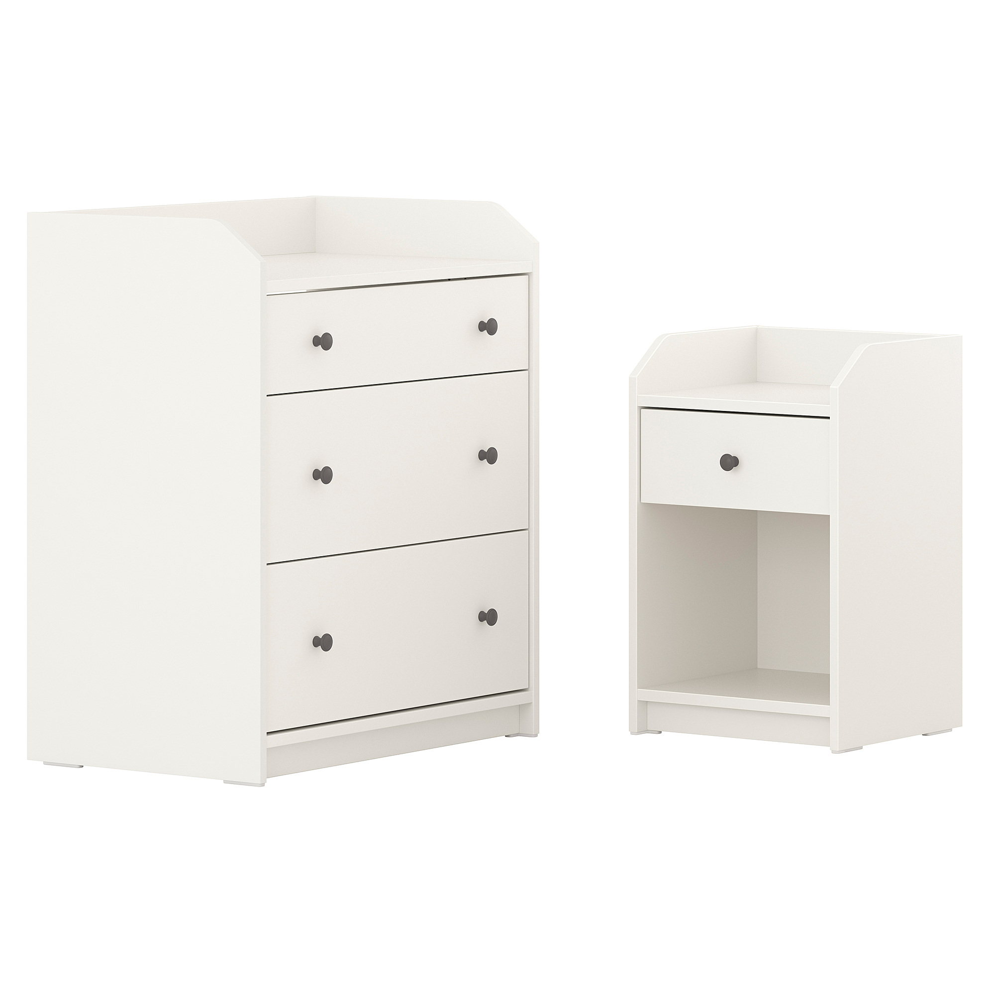 HAUGA bedroom furniture, set of 2