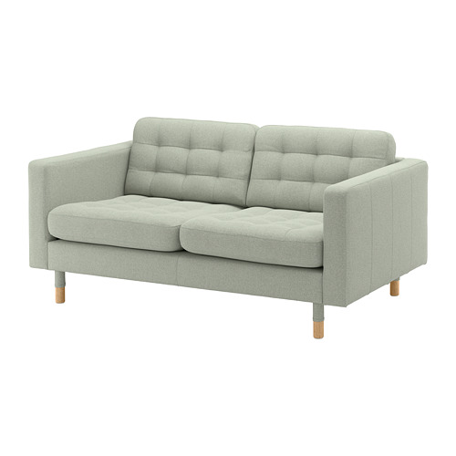 LANDSKRONA - 雙人座沙發, Gunnared 淺綠色/木頭 | IKEA 線上購物 - PE680175_S4