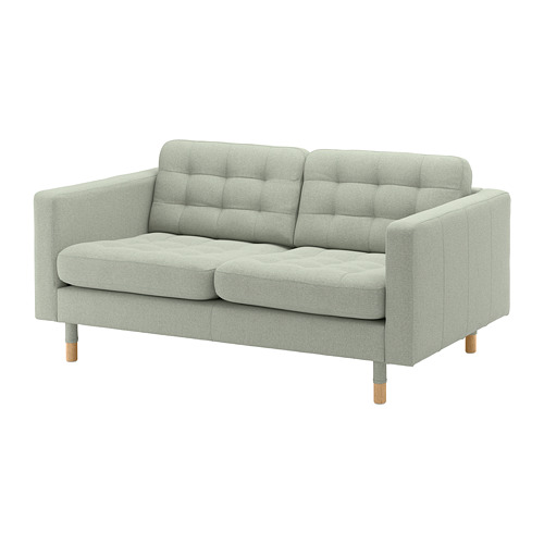 LANDSKRONA - 雙人座沙發, Gunnared 淺綠色/木頭, 164x89x78 公分 | IKEA 線上購物 - PE680175_S4