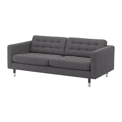 LANDSKRONA - 三人座沙發, Gunnared 深灰色/金屬 | IKEA 線上購物 - PE680184_S4