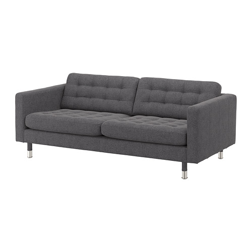 LANDSKRONA - 三人座沙發, Gunnared 深灰色/金屬, 204x89x78 公分 | IKEA 線上購物 - PE680184_S4