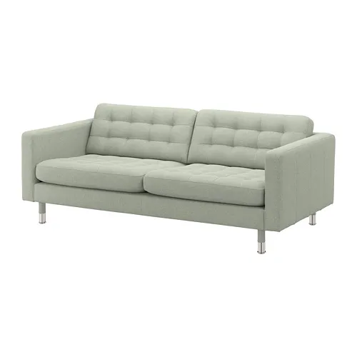 LANDSKRONA - 三人座沙發，Gunnared 淺綠色/金屬 | IKEA 線上購物 - PE680189_S4