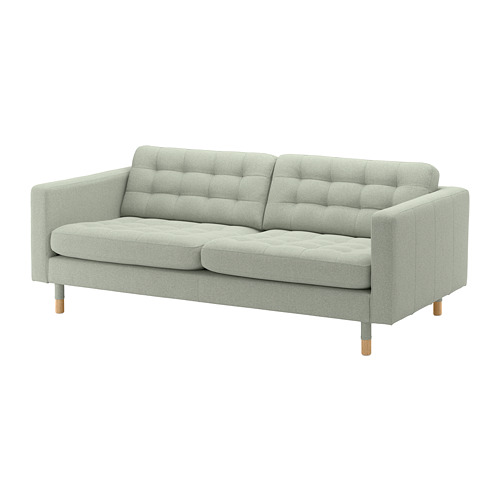 LANDSKRONA - 3-seat sofa, Gunnared light green/wood, 204x89x78 cm | IKEA Taiwan Online - PE680191_S4
