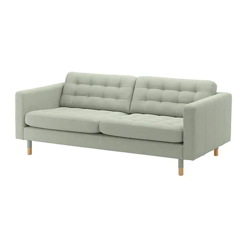 LANDSKRONA - 三人座沙發, Gunnared 淺綠色/木頭, 204x89x78 公分 | IKEA 線上購物 - PE680191_S4