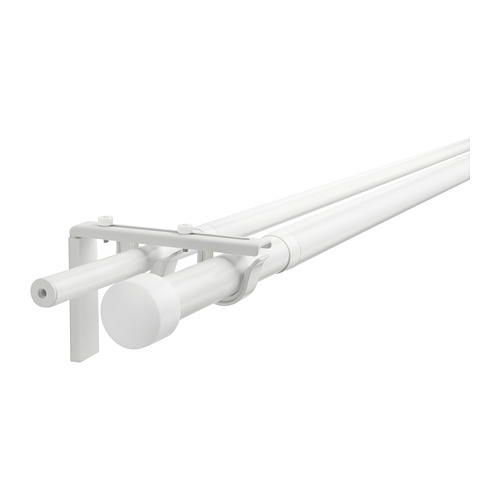 RÄCKA/HUGAD double curtain rod combination