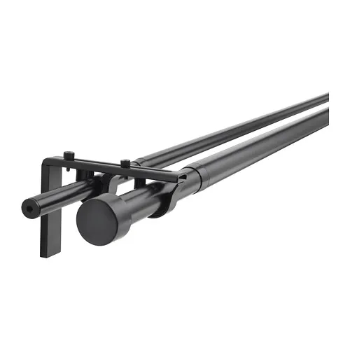 RÄCKA/HUGAD - 雙窗簾桿組合, 黑色, 210-385 公分 | IKEA 線上購物 - PE680199_S4
