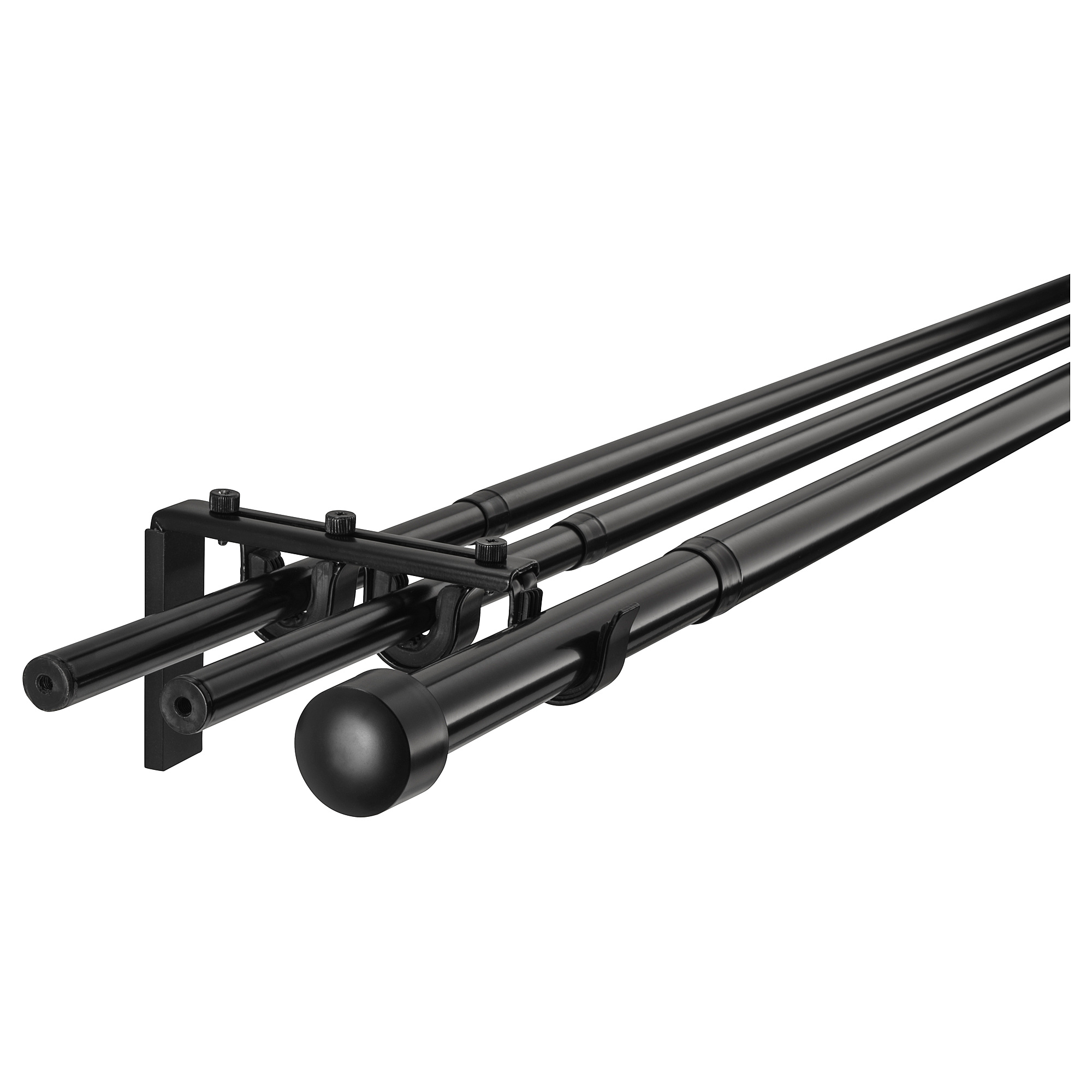 RÄCKA/HUGAD triple curtain rod combination