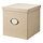 KVARNVIK - 附蓋收納盒 32x35x32公分, 米色 | IKEA 線上購物 - PE768397_S1