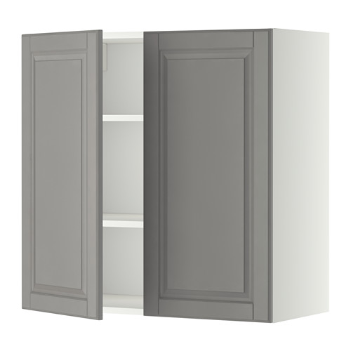 METOD wall cabinet with shelves/2 doors