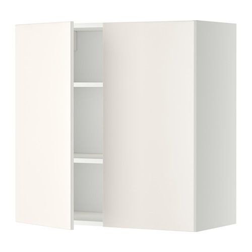 METOD wall cabinet with shelves/2 doors