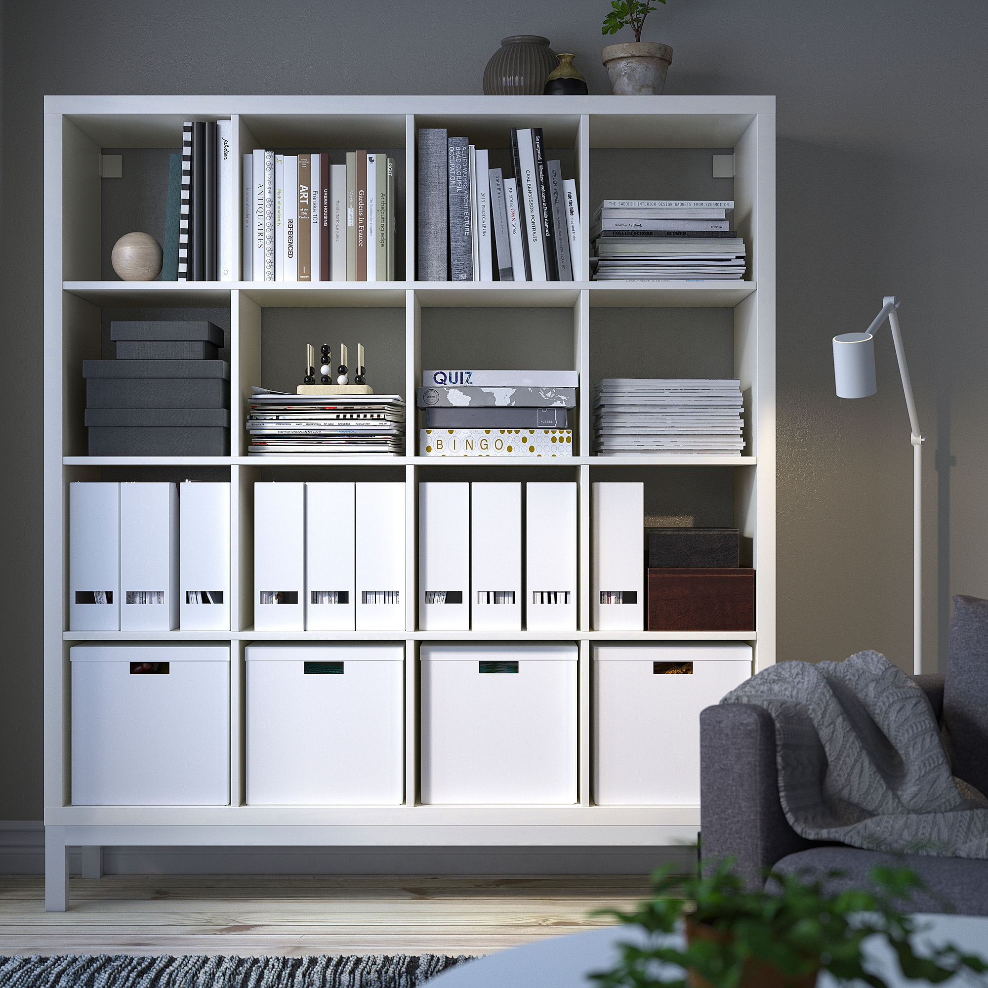 KALLAX shelving unit with underframe