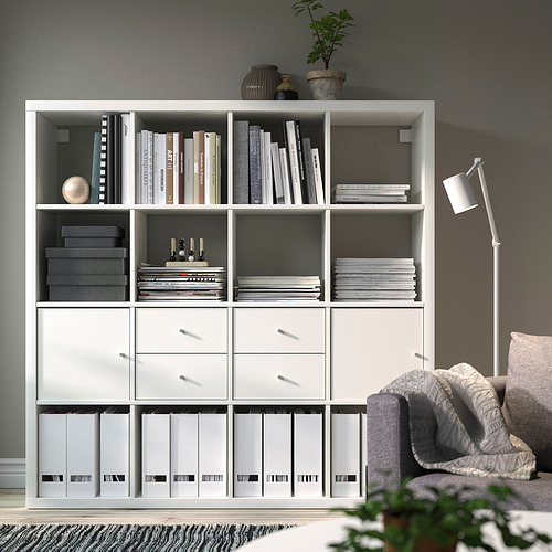 KALLAX shelving unit with 4 inserts