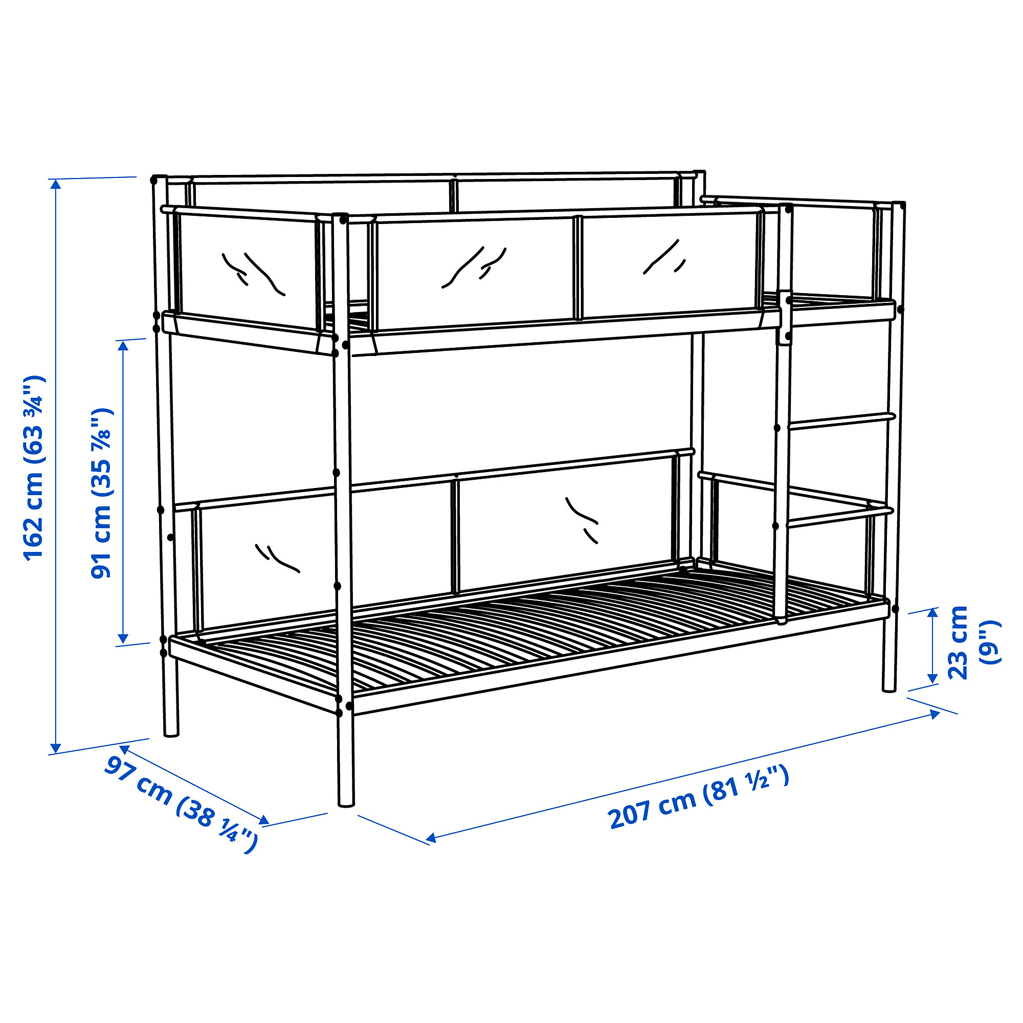 VITVAL bunk bed frame