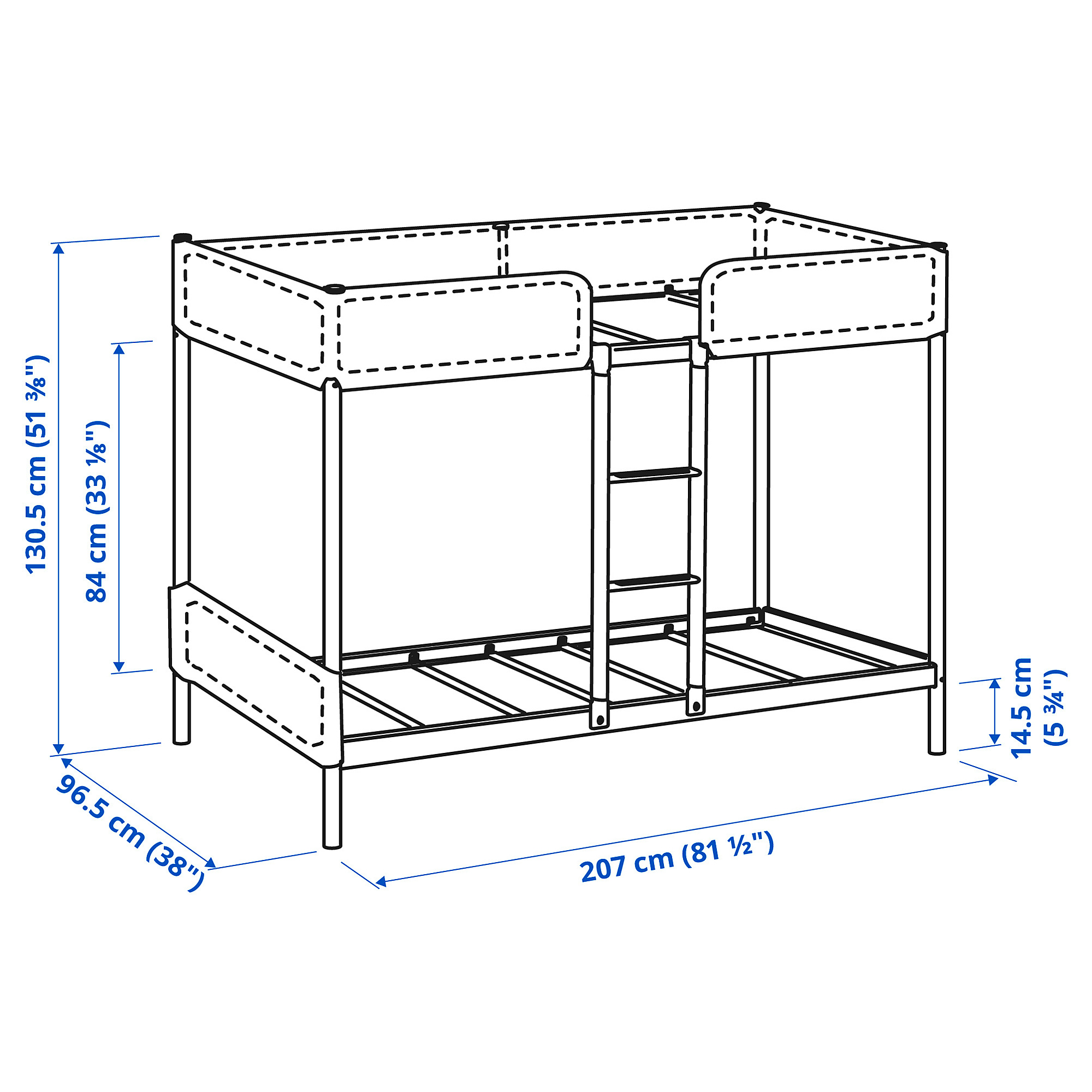 TUFFING bunk bed frame