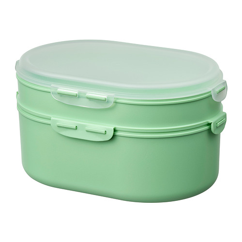 UTBJUDA - stackable lunch box for dry food, light green | IKEA Taiwan Online - PE969146_S4