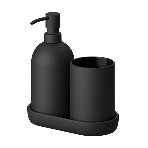 GANSJÖN - 浴室用品 3件組, 黑色 | IKEA 線上購物 - PE969164_S4