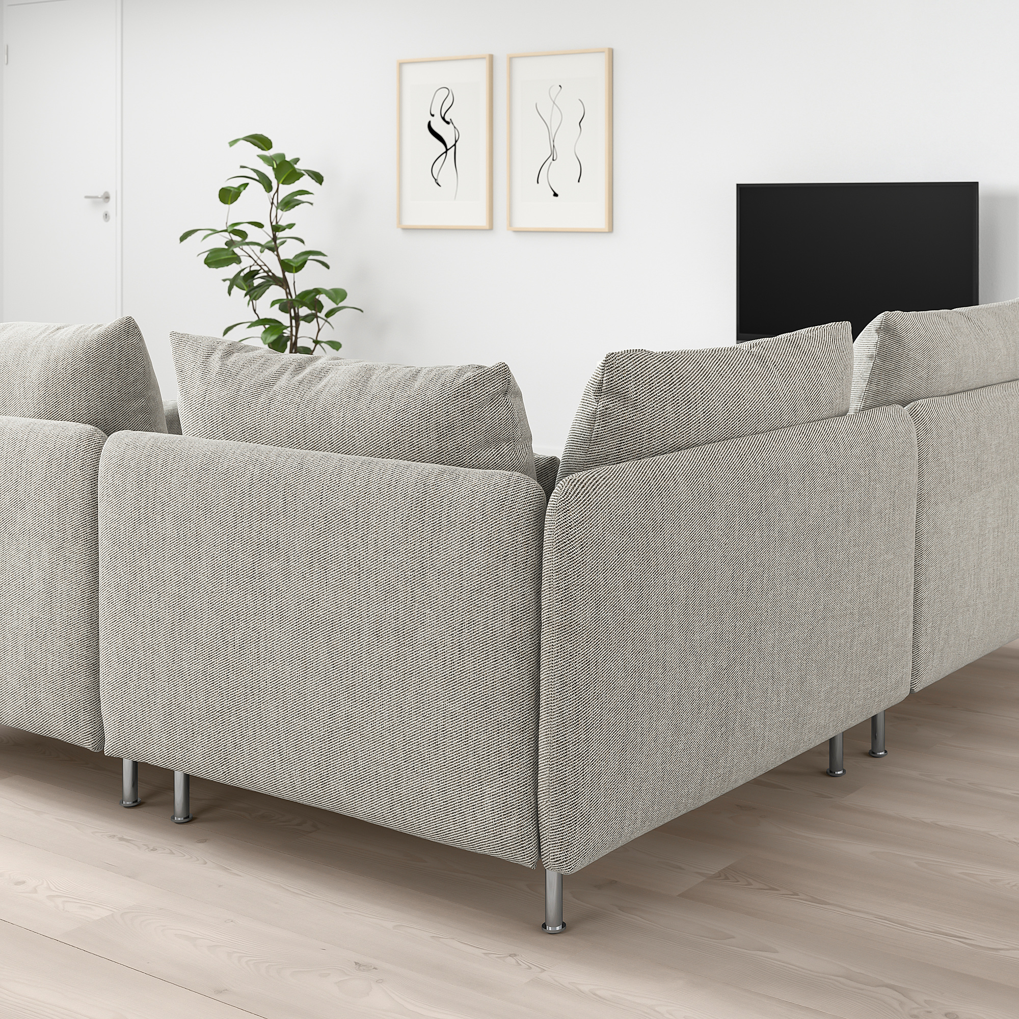 SÖDERHAMN corner sofa, 3-seat